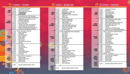 Published schedule Sea Dance Festival