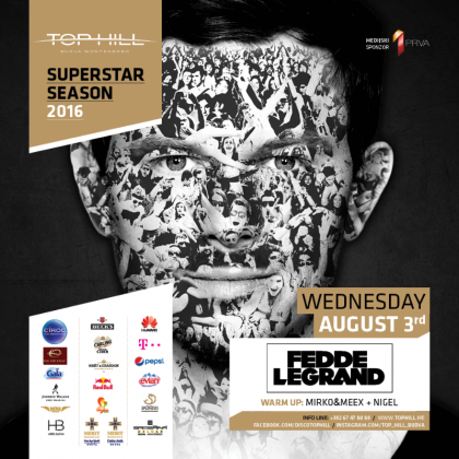 Fedde Le Grand na TOP HILLU u srijedu 3 avgusta